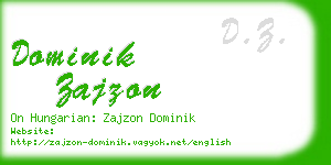 dominik zajzon business card